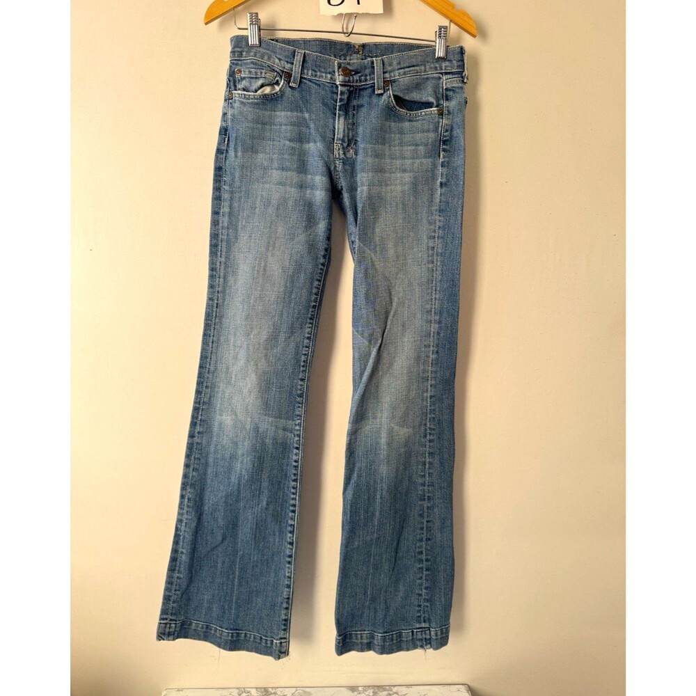 7 For All Mankind Dojo Jeans Womens 28 Bootcut Blue Medium Wash U115VJ055U